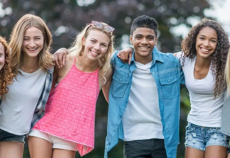 Group of teenagers outside