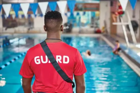 A lifeguard at the YMCA in Central Massachusetts.