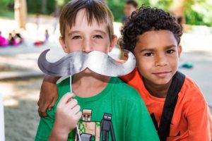 Children participating in a fun activity at a summer camp in Central Massachusetts
