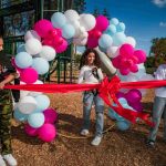Grand opening celebration for the new playground at TriCommunity YMCA